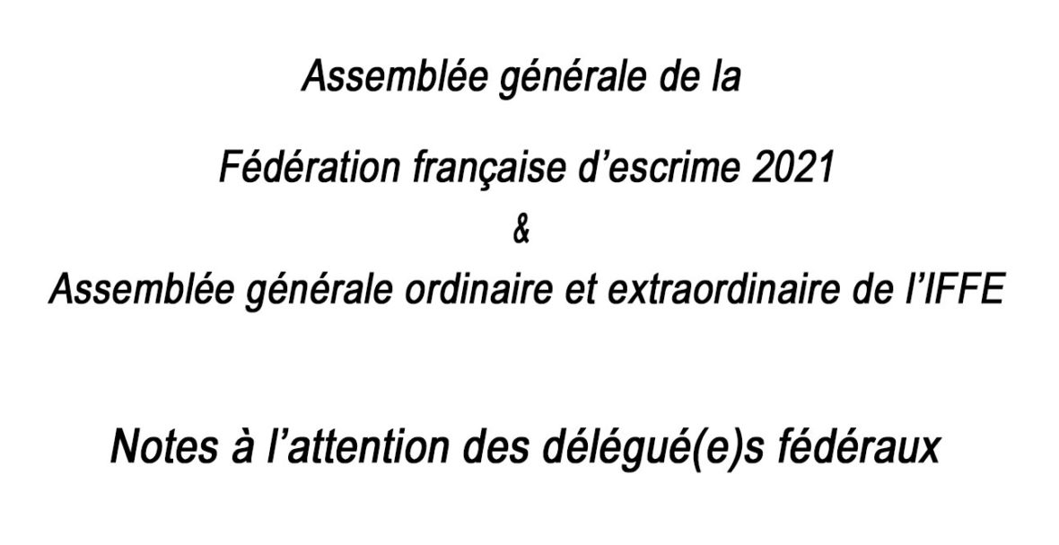 Notes à l’attention des délégué(e)s fédéraux